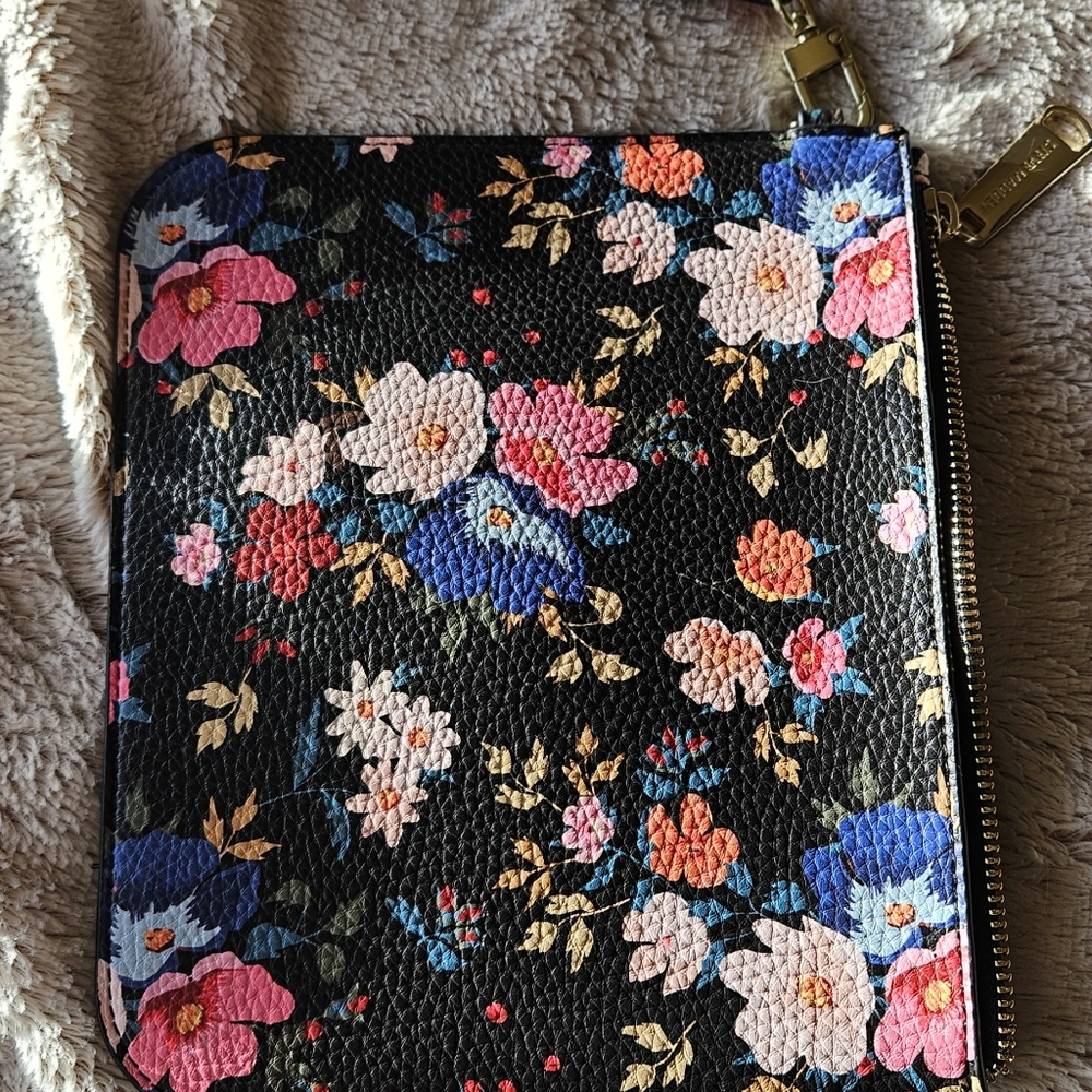 Steve Madden Floral Clutch - Black, Pink, Blue